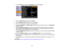 Page 65

5.
Press theMenu button, selecttheExtended menu,andpress Enter.
 6.
Select theMulti-screen settingandpress Enter.
 7.
SettheAdjustment Levelsetting to1and press Enter.
 8.
Settheremote controlIDtomatch thesecond projector.
 9.
Access theExtended menuMulti-screen settingonthe second projector andsetthe Adjustment
 Level
setting to1.
 10.
Adjust theBrightness Correct.settingonthe projector withthedarkest displaysoitmatches the
 lighter
display, andpress Enter.(You mayneed toswitch theremote controlIDback...