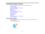 Page 38

Using
BasicProjector Features
 Follow
theinstructions inthese sections touse your projectors basicfeatures.
 Turning
Onthe Projector
 Turning
Offthe Projector
 Selecting
theLanguage forthe Projector Menus
 Adjusting
theImage Height
 Image
Shape
 Resizing
theImage
 Focusing
theImage UsingtheFocus Ring
 Remote
ControlOperation
 Selecting
anImage Source
 Projection
Modes
 Image
Aspect Ratio
 Color
Mode
 Controlling
theVolume withtheVolume Buttons
 Projecting
aSlide Show
 Turning
Onthe Projector
 Turn...