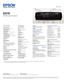 Page 2Computer/Component Video
BACK PANEL
SPECIFICATIONS
Projection SystemEpson 3LCD, 3-chip technologyProjection MethodFront/rear/ceiling mountDriving MethodEpson Poly-silicon TFT Active MatrixPixel Number1,024,000 dots (1280 x 800) x 3White Light Output**Up to 2000 lumens (ISO 21118 Standard)Color Light Output**Up to 2000 lumensAspect Ratio16:10Native Resolution1280 x 800 (WXGA)Resize640 x 480 (VGA), 1024 x 768 (XGA),  1152 x 864 (SXGA), 1400 x 900 (WXGA+), 1440 x 900 (WSXGA), 1680 x 1050 (WSXGA+), 1400 x...