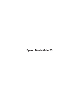 Page 76Epson MovieMate 25 