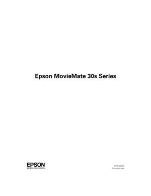 Page 80Epson MovieMate 30s Series
CPD-22197
Printed in xxx 