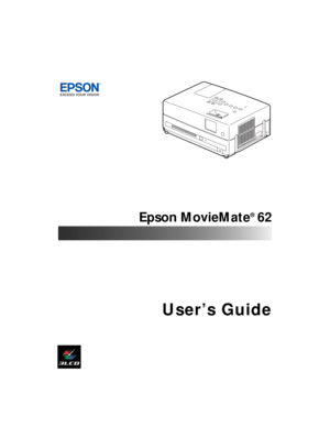 Page 1Epson MovieMate® 62
User’s Guide 