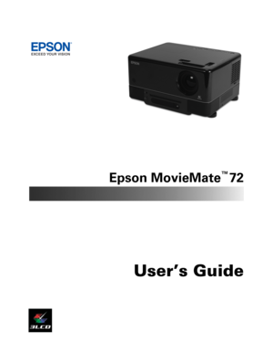 Page 1Epson MovieMate™ 72
User’s Guide 