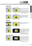 Page 1715
Basic Operations
Squeeze mode
Zoom mode
Through mode
Squeeze Through mode
Use this setting if the connected video 
source has a 16:9 output mode (Squeeze 
mode).
If images in squeeze mode are viewed on a 
4:3 TV screen, the images are compressed 
horizontally and elongated vertically. If 
Squeeze mode is selected on the projector, 
the images are projected correctly in their 
native wide-screen (16:9) format.
When images in squeeze mode 
are displayed on a 4:3 TV screenViewed using the projector...