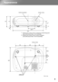 Page 119
Appearance
Centre of projector
Centre of lens
*1 Distance from centre of lens to suspension bracket fixing point
(Lens shift amount: Max. 3.4 mm vertically)
*2 Distance from centre of lens to centre of projector
(Lens shift amount: Max. 3.0 mm horizontally)83.5
*2
373 127 111
61
*1
11
115 127
80
29598.5
3-M4×8
Units: mm
Centre of lens
96
12 16 