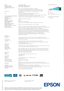 Page 4EPSON® is a registered trademark of SEIKO EPSON® Corporation. All other product names and other company
names used herein are for identification purposes only and may be trademarks or registered trademarks of their
respective owners. Errors and omissions excepted, all specifications are subject to change without notice.
EMP-TW520 - GB - 08/05
Model Epson EMP-TW520
Projection System Liquid Crystal Display with MLA 
Projection Method Front / Rear / Ceiling Mount
Specification of Main PartsLCD Size: 0.7...