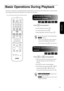 Page 1917
Quick Start
From here on, operations are explained primarily using the buttons of the remote control.Where there is a button with the 
same marking on the main unit, that button can be used to the same effect.
Press   during playback.
•For the projector unit, press  .
•To resume playback, press  .
•Selects play/pause each time you press  .
Press   or   during playback.
•There are five levels of reverse/forward search 
speed that change each time the buttons are 
pressed.
•Press   to return to normal...