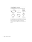 Page 1414Setting Up the Projector
Unpacking the Projector
After unpacking the projector, make sure you have all these parts: 
Save all packaging in case you need to ship the projector. Always use 
the original packaging (or the equivalent) when you need to send the 
projector to another location. See page 65 for transportation 
instructions. If you are moving the projector by hand, consider using 
an optional carrying case, available as an accessory from Epson (see 
page 11.) 
Projector
Remote control PDF...