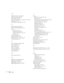 Page 9292Index
D
Default settings, restoring, 45
Dimensions, projector, 82
Direct Power On, 28
Distance from projector to screen, 16 to 17, 81
Documentation, 10
DVD player, connecting, 21 to 24
E
Electrical specifications, 82
Environmental specifications, 82
Epson
accessories, 11 to 12
PrivateLine Support, 10
technical support, 10, 78 to 79
warranty, 11
Error status lights, 70
Extended menu, 50 to 51
External monitor, connecting, 25
E-Zoom buttons, 39
F
FCC compliance statement, 90
Features, projector, 9
Feet,...