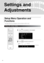 Page 5250
Settings and 
Adjustments
The settings of this unit can be adjusted to suit the environment in which it is used.
1Press   during playback or when stopped.
The following setup menu is displayed.
2Press   and select the desired icon.
Setup Menu Operation and 
Functions
Using the setup menu
Language 
setup
Others setup Audio setup 