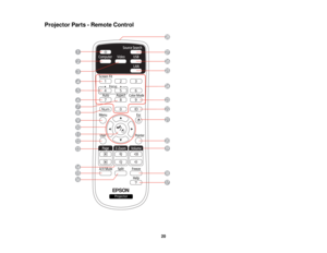 Page 20

Projector
Parts-Remote Control
 20  