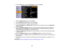 Page 104

5.
Press theMenu button, selecttheExtended menu,andpress Enter.
 6.
Select theMulti-screen settingandpress Enter.
 7.
SettheAdjustment Levelsetting to1and press Enter.
 8.
Settheremote controlIDtomatch thesecond projector.
 9.
Access theExtended menuMulti-screen settingonthe second projector andsetthe Adjustment
 Level
setting to1.
 10.
Adjust theBrightness Correct.settingonthe projector withthedarkest displaysoitmatches the
 lighter
display, andpress Enter.(You mayneed toswitch theremote controlIDback...