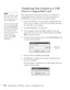 Page 114114Presenting from a USB Drive, Camera, or CompactFlash Card
Transferring Your Scenario to a USB 
Drive or CompactFlash Card
Once your scenario is saved, you can transfer it to a USB drive or 
CompactFlash memory card. Be sure to use the transfer process 
described below to ensure that the scenario plays properly: 
1. Connect the USB drive. If you are using a CompactFlash card, 
insert it in your computer or insert it in a card reader and connect 
the card reader to your computer.
2. Start EMP SlideMaker...