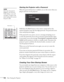 Page 146146Fine-Tuning the Projector
Starting the Projector with a Password
When the password function is enabled, you see this screen when you 
plug in and turn on the projector:
Hold down the 
Num button on the remote control and use the 
numeric keypad to enter the four digit password. The password screen 
closes and projection begins. 
If the password is not correct, you see a message prompting you to 
re-enter the password. If you enter an incorrect password three times 
in succession, you see the message...