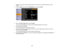 Page 104

1.
Display theimage youwant toproject asthe Users Logofromaconnected computerorvideo
 source.

2.
Press theMenu button, selecttheExtended menu,andpress Enter.
 3.
Select theUsers Logosetting andpress Enter.
 You
seeaprompt askingifyou want touse thedisplayed imageasausers logo.
 4.
Select Yesandpress Enter.
 You
seeaselection boxoverlaying yourimage.
 5.
Use thearrow buttons onthe remote controltosurround theimage areayouwant touse asthe
 Users
Logoandpress Enter.
 You
seeaprompt askingifyou want...