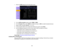 Page 63

1.
Select theWEP setting fromthedrop-down menu.
 2.
FortheWEP encryption setting,select128Bit or64Bit.
 3.
FortheFormat setting,selectASCII (toenable textinput) orHEX (toenable hexadecimal input).
 4.
Select aWEP encryption KeyID(1, 2,3,or 4).
 5.
Inthe encryption fieldforthe number thatmatches yourkeyID,press Enter.
 6.
Use thedisplayed keyboardtoenter thekey used forWEP encryption asfollows:
 •
128 bitASCII: Enter13alphanumeric characters
 •
128 bitHEX: Enter 26characters (0to9and Ato F)
 •
64...