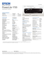 Page 2Epson America, Inc.3840 Kilroy Airport Way, Long Beach, CA 90806
Specifications and terms are subject to change without notice. Epson is a registered trademark, Epson Exceed Your Vision is a registered logomark and E-TORL is a trademark of Seiko Epson Corporation. PowerL\
ite is a registered trademark, Duet is a trademark, and Epson Connection and PrivateLine \
are service marks of Epson America, Inc. All other product and brand names are trademarks and/or registered trademarks of their respective...