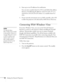 Page 9494Setting Up Network Projection4. Enter up to two IP addresses for notification.
You can enter a number from 0 to 255 in each field of the address. 
However, the following IP addresses cannot be used: 127.x.x.x, 
224.0.0.0 to 255.255.255.255 (where x is a number from 0 to 
255).
5. If your network environment uses an AMX controller, select ON 
to allow the projector to be detected by AMX Device Discovery.
Connecting With Windows Vista
If you have Windows Vista, you can use the Network Projector 
function...