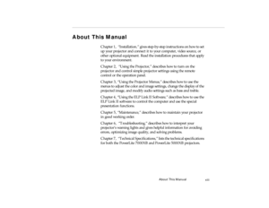 Page 13About Th is  Manual
A bo ut  Th is M an ual
pro -int. fm   Pag e xii i  Friday, November 7, 199 7  5:2 2 PM 