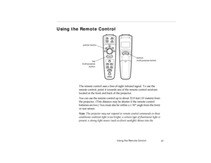 Page 55Usin g t he R em ote  C on tr o l
U sing  t he R em ote  Contro l  
bo tt om  
poin te r  bu tt on
to p
pro -c h2.fm   P age 3 7  M onday,  November 10, 199 7  1:36 PM 