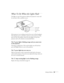 Page 65Solving Problems59
What To Do When the Lights Flash
The lights on top of the projector indicate the projector’s status and 
let you know when a problem occurs.
If the projector is not working correctly, first turn it off and unplug it. 
Then plug the power cord back in and turn on the projector. If this 
does not solve the problem, check the status lights on top of the 
projector and try the solutions recommended below.
The   power light is flashing orange and you cannot turn 
on the projector.
The lamp...