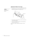 Page 3226Using the Projector
Adjusting the Height of Your Image 
If the image is too low, you can raise it by extending the projector’s feet. 
1. Stand behind the projector. Press the blue foot release levers and 
lift the front of the projector. This unlocks the feet.
2. Once the image is positioned where you want it, release the levers 
to lock the feet in position.
3. To fine-tune the height of the image, rotate the thumb wheels 
attached to the projector’s feet.
If the image is no longer rectangular after...