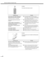 Page 42When the Indicators Provide No Help
42
Condition
The remote control does not work
Probable causeRemedy
Is the remote control light-emitting area 
facing towards the remote control light-
receiving area when it is operated?
The operating angle for the remote control is 
approximately ±30º horizontally and approximately 
±15º vertically. Use the remote control within these 
ranges. (See Quick Setup poster)
Is the remote control too far from the 
projector?The operating distance for the remote control is...