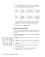 Page 3232Displaying and Adjusting the Image5. Select 
H-Keystone (for horizontal adjustment) or V-Keystone 
(for vertical adjustment) and use the  pointer button on the 
remote control to adjust the shape of the image.
If the image becomes smaller, use the zoom ring to enlarge the 
image so it fits the screen. If the image contains faint lines or a 
gridlike pattern, decrease the sharpness setting (see page 57).
6. When you’re done, press 
Menu to exit.
Selecting the Color Mode
The Color Mode adjusts the...