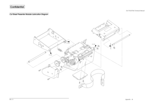 Page 117Rev. AAppendix   -8 EU-T532/T542 Technical ManualConfidentialCut Sheet Presenter Module Lubrication Diagram
16. G-36
16. G-36 15. G-36
15. G-36 