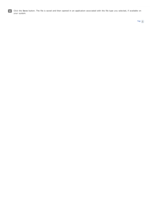 Page 59Click the  Save button.  The  file is saved  and then opened in  an  application  associated with  the  file type  you  selected, if  available  on
your system.
Top 