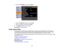 Page 95

3.
Select theExtended menuandpress Enter.
 4.
Select theProjection settingandpress Enter.
 5.
Select aprojection modeandpress Enter.
 6.
Press Menu orEsc toexit themenus.
 Parent
topic:Projection Modes
 Image
Aspect Ratio
 The
projector candisplay images indifferent width-to-height ratioscalled aspect ratios.Normally the
 input
signal fromyourvideo source determines theimages aspectratio.However, forcertain images
 you
canchange theaspect ratiotofityour screen bypressing abutton onthe remote control....