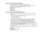 Page 217

Solutions
WhentheImage isNot Rectangular
 If
the projected imageisnot evenly rectangular, trythe following solutions:
 •
Place theprojector directlyinfront ofthe center ofthe screen, facingitsquarely, ifpossible.
 •
Adjust theimage shape usingtheGeometric Correction menusettings.
 Parent
topic:Solving ImageProblems
 Related
concepts
 Image
Shape
 Related
references
 Projector
FeatureSettings -Settings Menu
 Solutions
WhentheImage Contains NoiseorStatic
 If
the projected imageseems tocontain electronic...