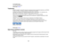 Page 242

For
Canadian Users
 CAN
ICES-3(B)/NMB-3(B)
 Parent
topic:Notices
 Trademarks

EPSON
®
, EasyMP ®
, Instant Off®
, PowerLite ®
, and Quick Corner ®
are registered trademarks, andEPSON
 Exceed
YourVision isaregistered logomarkofSeiko Epson Corporation.
 Accolade
®
and PrivateLine ®
are registered trademarks; DuetTM
and SizeWise TM
are trademarks; and
 Epson
StoreSM
and Extra CareSM
are service marksofEpson America, Inc.
 Mac
andOSXare trademarks ofApple Inc.,registered inthe U.S. andother countries....