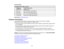 Page 28PowerLite 965H
4:3 Aspect Ratio Image or Screen Screen or Projection distance
image size Wide to Tele
1 50 inches 55 to 90 inches (140 to 229 cm)
2 80 inches 89 to 145 inches (226 to 368 cm)
3 100 inches 111 to 181 inches (283 to 460 cm)
4 150 inches 168 to 272 inches (426 to 692 cm)
Parent topic: Projector Placement
Projector Connections You can connect the projector to a variety of computer, video, and audio sources to display
presentations, movies, or other images, with or without sound.
• Connect any...