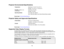 Page 115

Projector
Environmental Specifications
 Temperature
 Operating:
41to95 °F (5 to35 °C)
 Storage:
14to140 °F (– 10 to60 °C)
 Humidity
(relative,non-
 Operating:
20to80%
 condensing)

Storage:
10to90%
 Operating
altitude
 Up
to4921 feet(1500 m)
 Up
to7500 feet(2286 m)with High Altitude Modeenabled
 Parent
topic:Technical Specifications
 Projector
SafetyandApprovals Specifications
 United
States
 FCC
Part15Class B(DoC)
 UL60950-1
2ndedition (cTUVus Mark)
 Canada
 ICES-003
ClassB
 CSA
C22.2 No.60950-1-07...