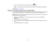 Page 1116. To show or hide the projection control toolbar, select the arrow.
Note: You can also show or hide the projection control toolbar from the projectors Display menu.
Parent topic: Interactive Modes
Drawing on a Projected Image (PC Free Annotation Mode) You can project from a computer, tablet, video device, or other source and add notes to your projected
content using the interactive pens. You can use either one pen or both pens at the same time.
Note:Make sure you use two pens with different colored ends...