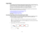 Page 75Image Shape
You can project an evenly rectangular image by placing the projector directly in front of the center of the
screen and keeping it level. If you place the projector at an angle to the screen, or tilted up or down, or off
to the side, you may need to correct the image shape for the best display quality.
When you turn on automatic keystone correction in your projectors Settings menu, your projector
automatically corrects vertical keystone effects when you reposition the projector.
Note:When...