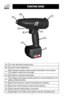 Page 33 
 
(A) 1/4" Hex with quick change chuck. 
(B) Covered Torque Adjustment. 
(C) LED indicator provides simple process information to the operator. 
The signal is visible from any angle. 
(D) LED light for workpiece illumination. 
(E) Tool Trigger with repeat protection feature to avoid double hits on an 
already seated fastener. 
(F) Easy Press button for simple Forward/Reverse selection. 
(G) Ergonomic handle design provides optimal balance. 
(H) Easily attached sliding battery connection. 
( I )...