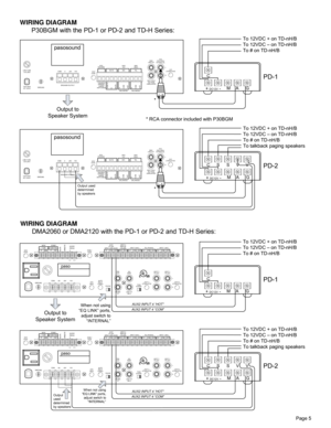 Page 5MIC TEL
BALANCED BALANCED
COM
HOT
AUX
ATTENUATOR AUX
47KΩ 200mv
IN PARALLELCOM 8 25V 70V
GROUND LINE FUSE
1.6A 250V
UNMUTE
600Ω
LINE OUT
120V 60Hz
AC 100VA
pasosound
SPEAKER OUTPUT
MOH 
LEVEL
MOH 
10KΩ/600Ω
10KΩ/600Ω
INTERNAL 
JUMPER 
SWITCHABLEMUTE
MUTEG
250Ω 
1mV600Ω 
100mV
G
G
COM
HOT
50KΩ 100mV
TEL PAGE
UNBALANCEDL
R
MIC TEL
BALANCED BALANCED
COM
HOT
AUX
ATTENUATOR AUX
47KΩ 200mv
IN PARALLELCOM 8 25V 70V
GROUND LINE FUSE
1.6A 250V
UNMUTE
600Ω
LINE OUT
120V 60Hz
AC 100VA
pasosound
SPEAKER OUTPUT
MOH...