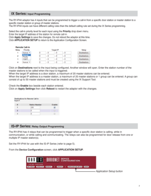 Page 7
IX Series: Input Programming
7KH5