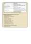 Page 252222
Item Description 
Power consumption Working mode: 5 Watts 
Standby mode (Projector light off): 3.5W
Operation temperature  0°C ~ 35°C 
Dimension  131mm x 55mm x 25mm 
Package Content AV cable(RCA female to mini jack), AV 
cable(mini jack to mini jack),Pouch, Manual, 
Tripod, AC Power Adapter, VGA cable, USB 
cable, NP-120 battery, CD
Note: Specifications	are	subject	to	change	without	notification.
Supported file types for conversion 	(Input	file	formats)
	 -	Windows	 AVI	files	(*.AVI)	
  - Advanced...