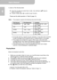 Page 14User’s Manual  
             Page 14
EN 
4. Zoom or Pan the document: 
 
   Press the Up 
 key to enter Zoom mode. Use Up/Down (
) keys to   
Zoom in/ Zoom out. 
   In Zoom mode, press 
  to switch to pan function.   
 
Please see the detail operation in Table B (page 12). 
 Note: 1. The projector supports the following document formats: 
 
File Format  File Extension 
Limitation POWERPOINT 
*.ppt, *.pptx,   POWERPOINT 97 ~ 2010 
(max. 19MB) 
PDF *.pdf PDF 1.0 ~ 1.4   
(max. 75MB) 
WORD 
*.doc ,...