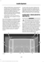 Page 439•
MP3 and WMA folder mode represents
a folder structure consisting of one
level of folders. The CD player numbers
all MP3 and WMA tracks on the disc
(noted by the MP3 or WMA file
extension) and all folders containing
MP3 and WMA files, from F001 (folder)
T001 (track) to F253 T255.
• Creating discs with only one level of
folders helps with navigation through
the disc files.
If you are burning your own MP3 and WMA
discs, it is important to understand how
the system reads the structures you create.
While...