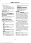 Page 495SEEK PREVIOUS:
•
While in radio mode, press to seek
between memory presets.
• While in USB, Bluetooth Audio or CD
mode, press to seek between songs or
press and hold to fast seek.
PHONE ACCEPT: Press to answer a call
or switch between calls.
PHONE REJECT:
 Press to end a call or
reject an incoming call.
Note: On some models, SEEK NEXT
 may
be combined with PHONE REJECT and
SEEK PREVIOUS may be combined with
PHONE ACCEPT.
M:
Touch the control repeatedly to switch
between media sources (modes).
See...