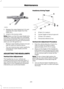 Page 2132. Release the wiper blade lock (A) and
separate the wiper blade from the
wiper arm.
3. Install in the reverse order.
Note: Make sure that the wiper blade locks
into place. Lower the wiper arm and blade
back on the windshield. The wiper arms will
automatically return to their normal position
when you turn the ignition on.
• Replace wiper blades at least once per
year for optimum performance.
• You can improve poor wiper quality by
cleaning the wiper blades and the
windshield.
ADJUSTING THE HEADLAMPS...