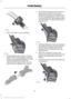 Page 272. Slide the tongue up the webbing.
3. While holding both shoulder and lap
portions next to the tongue, route the
tongue and webbing through the child
seat according to the child seat
manufacturer's instructions. Be sure
that the belt webbing is not twisted. 4. Insert the belt tongue into the proper
buckle (the buckle closest to the
direction the tongue is coming from)
for that seating position until you hear
a snap and feel the latch engage. Make
sure the tongue is latched securely by
pulling on it....