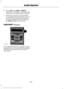 Page 2876. Press AUX until LINE or LINE IN
appears in the display. You should hear
music from your device even if it is low.
7. Adjust the volume on your portable music player until it reaches the volume
level of the FM station or CD. Do this
by switching back and forth between
the 
AUX and FM or CD controls.
USB PORT
 (If Equipped) The USB port allows you to plug in media
playing devices, memory sticks and charge
devices (if supported). See your SYNC
information.
284
F650750 (TBC) , enUSA, Edition date: 201708,...