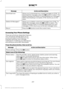 Page 300Action and Description
Message
Allows you to download your unread messages to SYNC. To
download the messages, press the OK button to select. The
display indicates the system is downloading your messages.
When downloading is complete, SYNC returns you to the
inbox.
Download now
Allows you to delete current text messages from SYNC. To
delete the messages, press the 
OK button to select. The
display indicates when it is finished deleting all your text
messages. SYNC returns you to the text message menu....