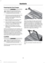 Page 36Fastening the Cinch Tongue
WARNING
Always drive and ride with your
seatback upright and the lap belt
snug and low across the hips.
1.
Pull the lap and shoulder belt from the
retractor so that the shoulder belt
portion of the seatbelt crosses your
shoulder and chest.
2. Be sure the belt is not twisted. If the belt is twisted, remove the twist.
3. Insert the belt tongue into the proper buckle for your seating position until
you hear a snap and feel it latch.
4. Make sure the tongue is securely fastened to...