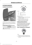 Page 56EXTERIOR MIRRORS
Auxiliary Convex Mirrors
Convex mirrors are a ball-stud design for
precise adjustment to maximize viewing
area.
Power Exterior Mirrors (If Equipped)
WARNING
Do not adjust the mirrors when your
vehicle is moving. Left
–hand mirror.
A
Off.B
Right–hand mirror.
C
To adjust a mirror:
1. Rotate the control to select the mirror you want to adjust.
2. Adjust the position of the mirror.
3. Return the control to the center position to lock mirrors in place.
Foldaway Exterior Mirrors
For tight...